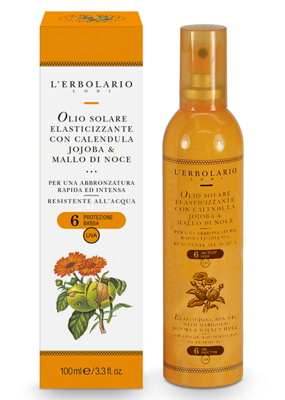 L'erbolario Sun Ulje za sunčanje s nevenom i jojobom SPF 6, 100 ml