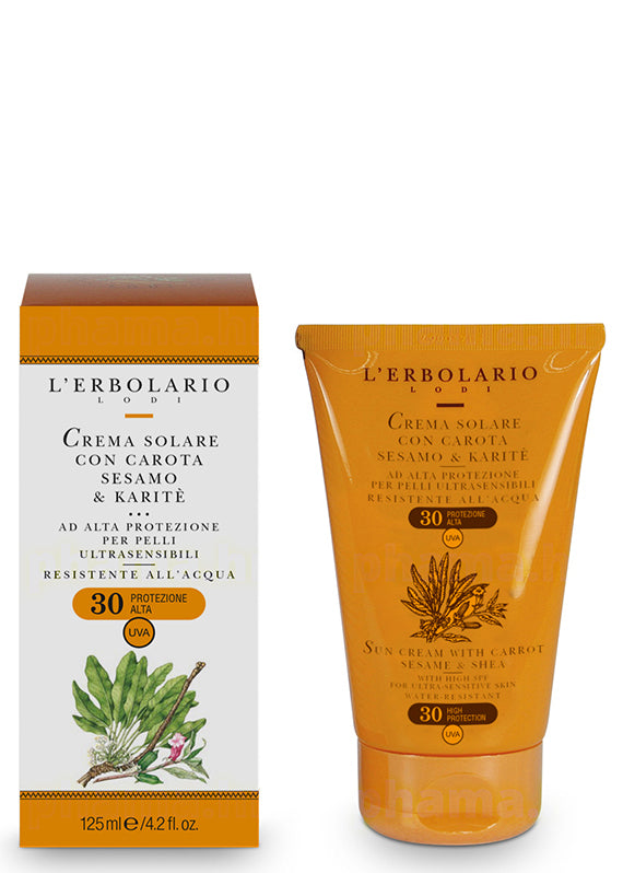 L'erbolario Sun krema za sunčanje SPF30+, 125 ml