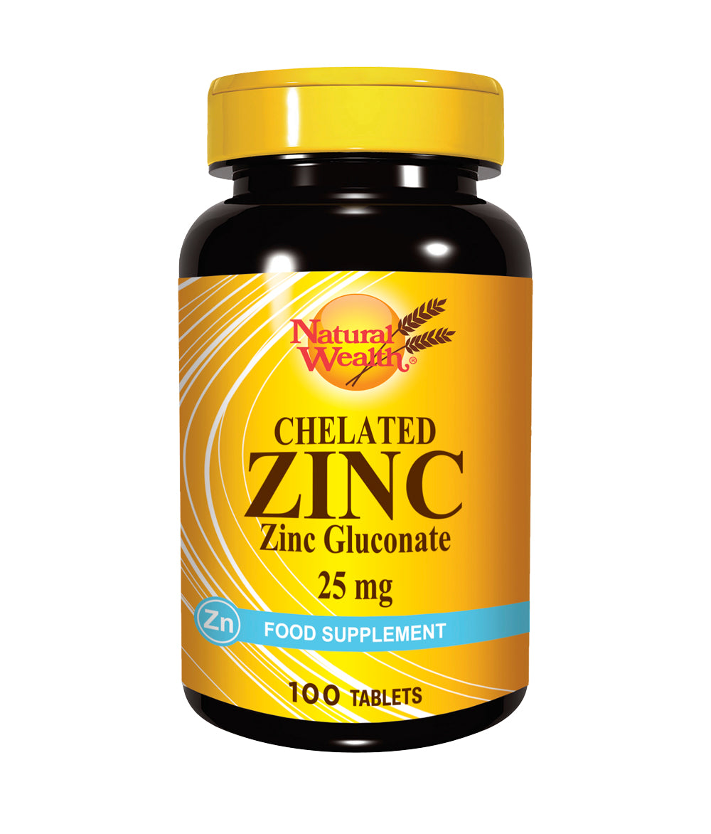 Natural Wealth Kelatirani cink 25 mg 100 tableta